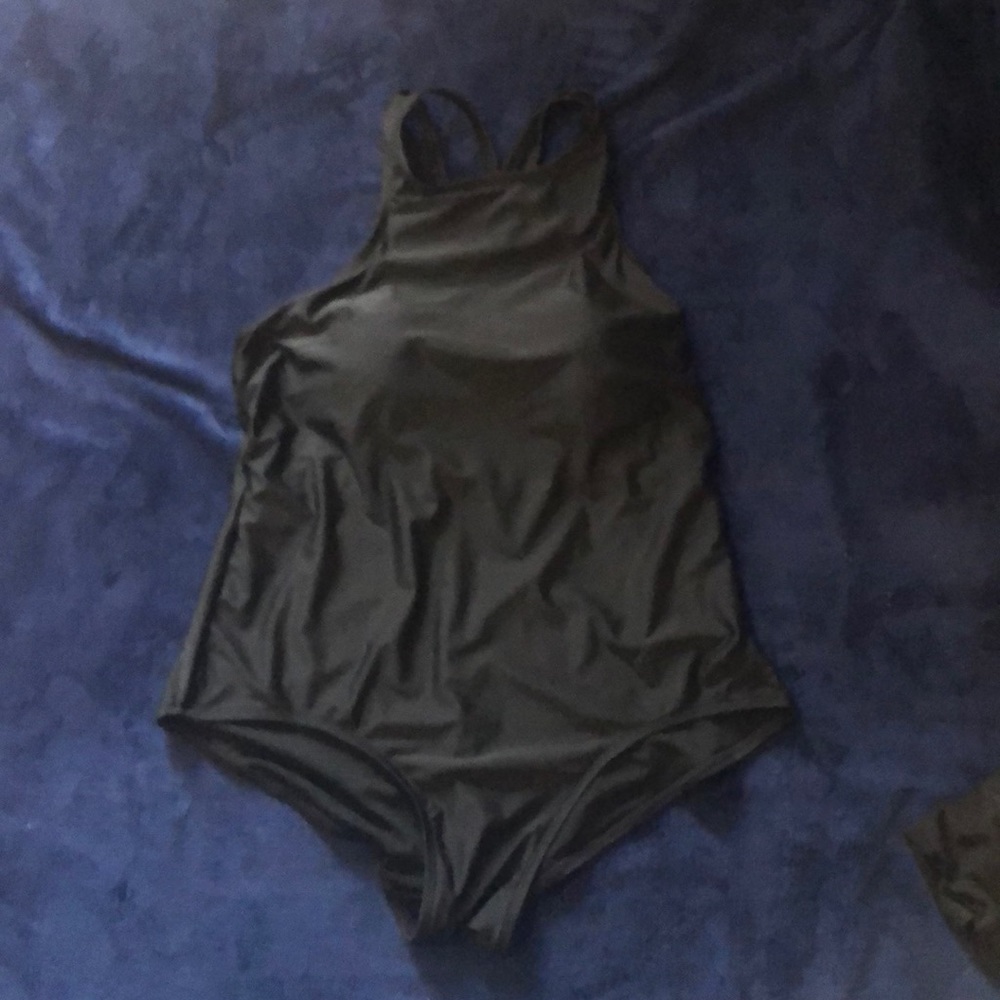 Black plus size swimsuit